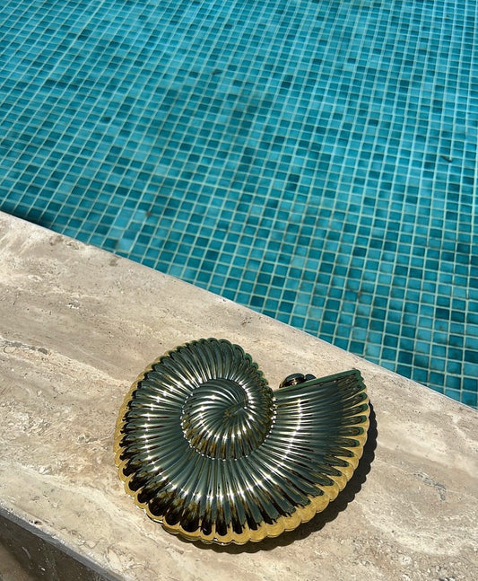 Shell bag gold