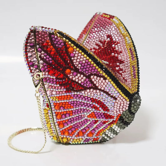 Butterfly crystal bag